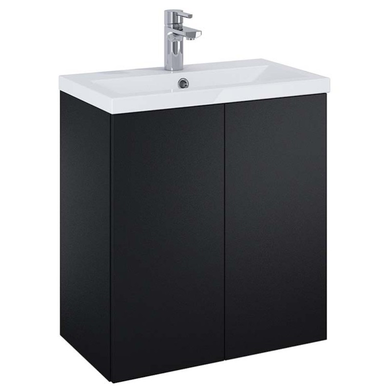 Elita Kido Black Matt Set Szafka Z Umywalką 60 cm (RE020600117160)