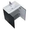 Elita Kido Black Matt Set Szafka Z Umywalką 60 cm (RE020600117160)