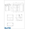 Elita Skye Dąb Canela Set Szafka Z Umywalką 60 cm (RE020600127050)