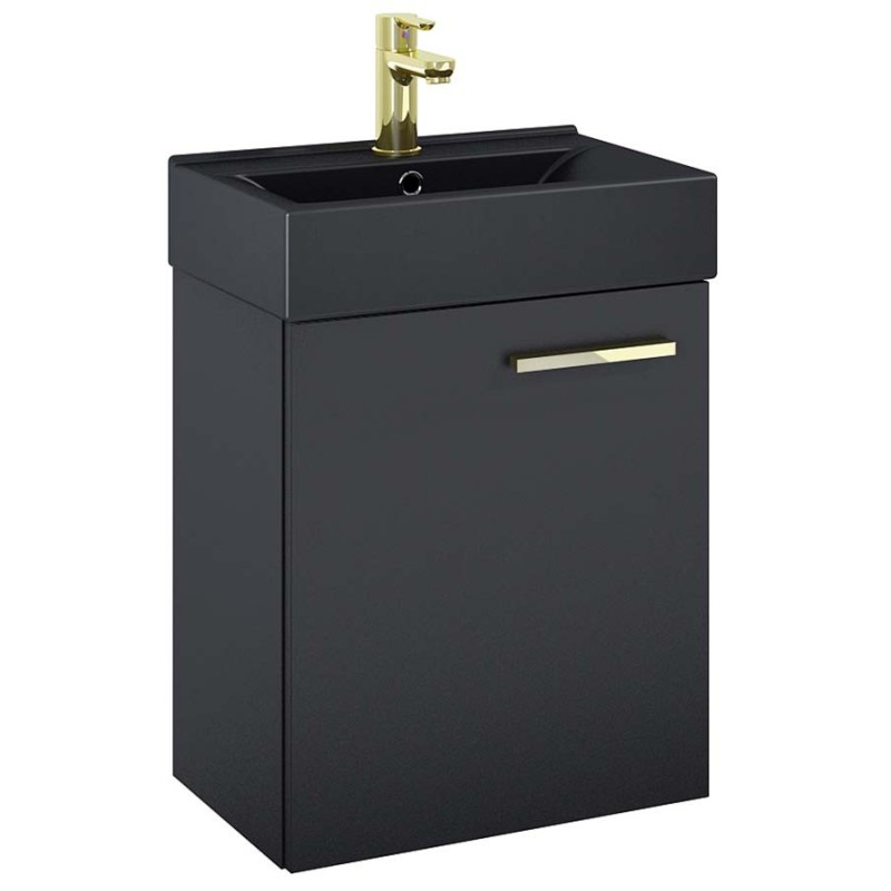 Elita Tiny Black Matt Set Szafka Z Umywalką 45 cm 1D (RE020450157160)