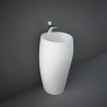 Rak Ceramics Cloud Umywalka Wolnostojąca Okrągła 50x47cm Z Otworem Biały Mat (CLOFS5001500A)