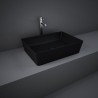Rak Ceramics Feeling Umywalka Slim Nablatowa Prostokątna 50x36 cm Czarny Mat (FEECT5000504A)