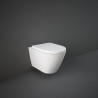 Rak Ceramics Resort Zestaw Miska WC Podwieszana 52 cm Rimless + Deska WC Slim Wolnoopadająca Biały Połysk (RESO1SET)