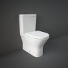 Rak Ceramics Resort Zestaw Miska WC 60 cm Rimless + Zbiornik + Deska WC Slim Wolnopadająca Biały Połysk (RESO3SET)