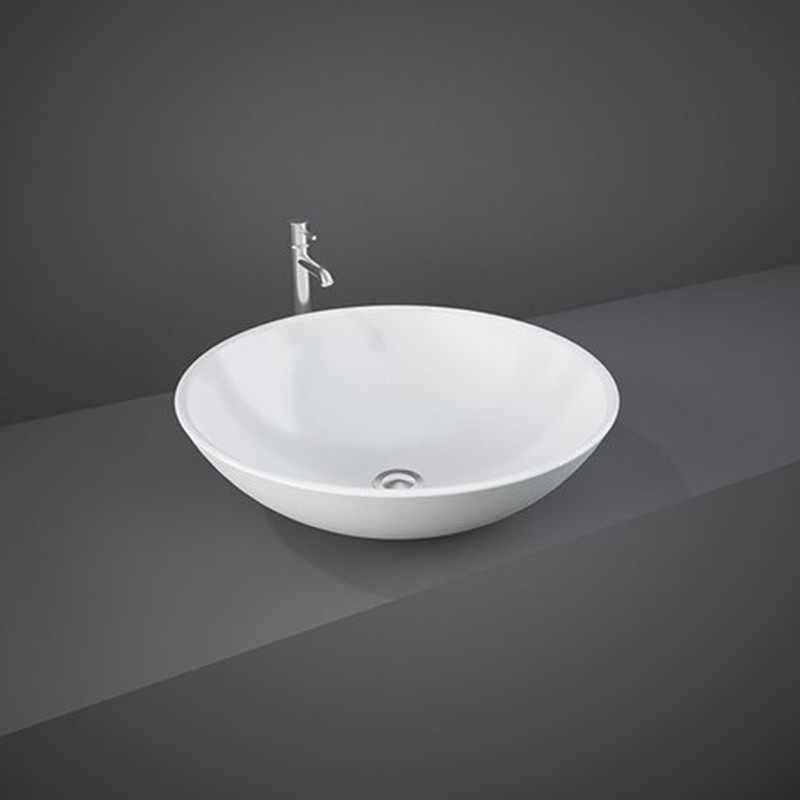 Rak Ceramics Diana Umywalka Nablatowa 45 cm Okrągła Biały Połysk (LADI00001)