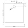New Trendy Nex Brodzik Posadzkowy Kwadratowy Konglomeratowy 100x100 cm (B-0455)