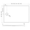 New Trendy Nex Brodzik Posadzkowy Prostokątny Konglomeratowy 110x80 cm (B-0459)