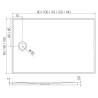 New Trendy Nex Brodzik Posadzkowy Prostokątny Konglomeratowy 120x90 cm (B-0462)