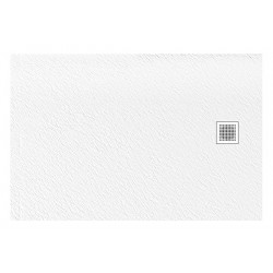 New Trendy Mori Brodzik Posadzkowy Prostokątny Biały 100x90 cm (B-0434)