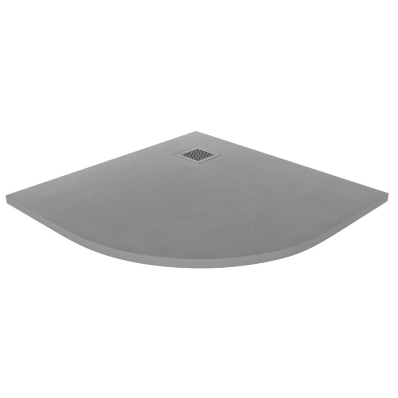 New Trendy Mori Brodzik Posadzkowy Półokrągły Szary 90x90 cm (B-0473)
