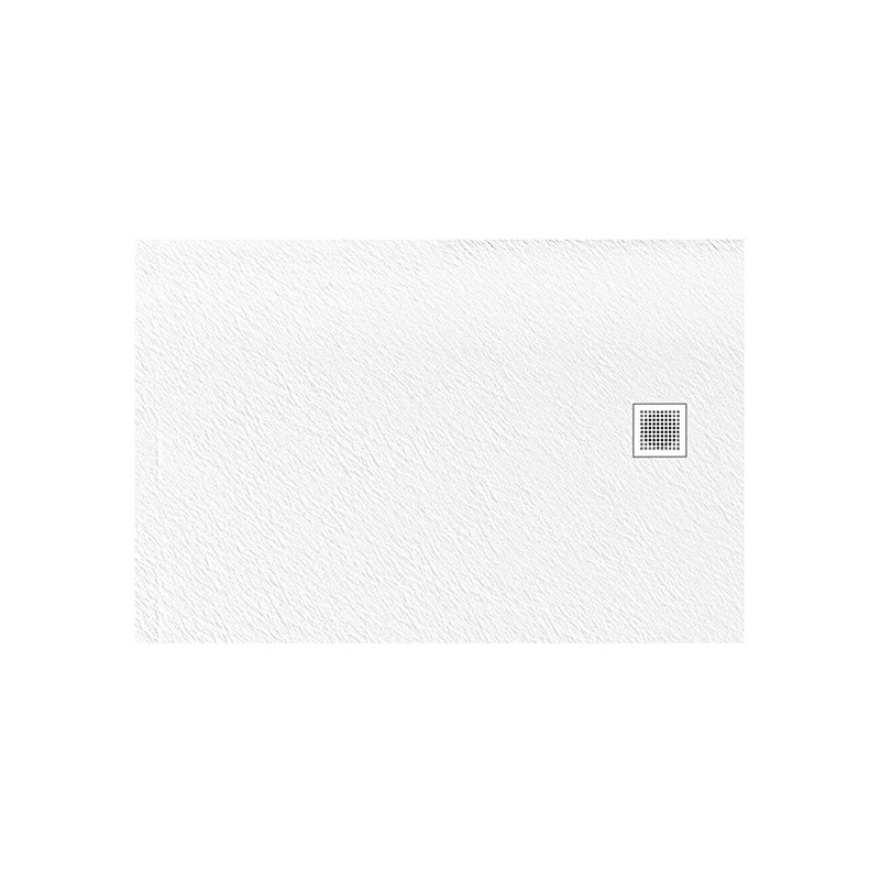 New Trendy Mori Brodzik Posadzkowy Prostokątny Biały 140x80 cm (B-0431)