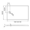 New Trendy Mori Brodzik Posadzkowy Prostokątny Biały 140x80 cm (B-0431)