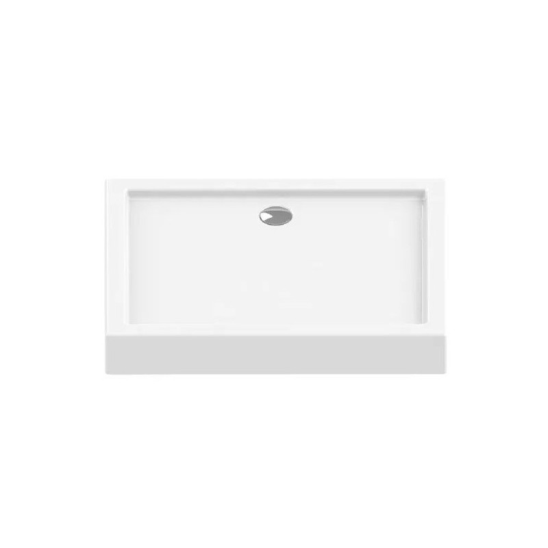 New Trendy Columbus Brodzik Zintegrowany Prostokątny Biały 120x80 cm (B-0333) Stelaż