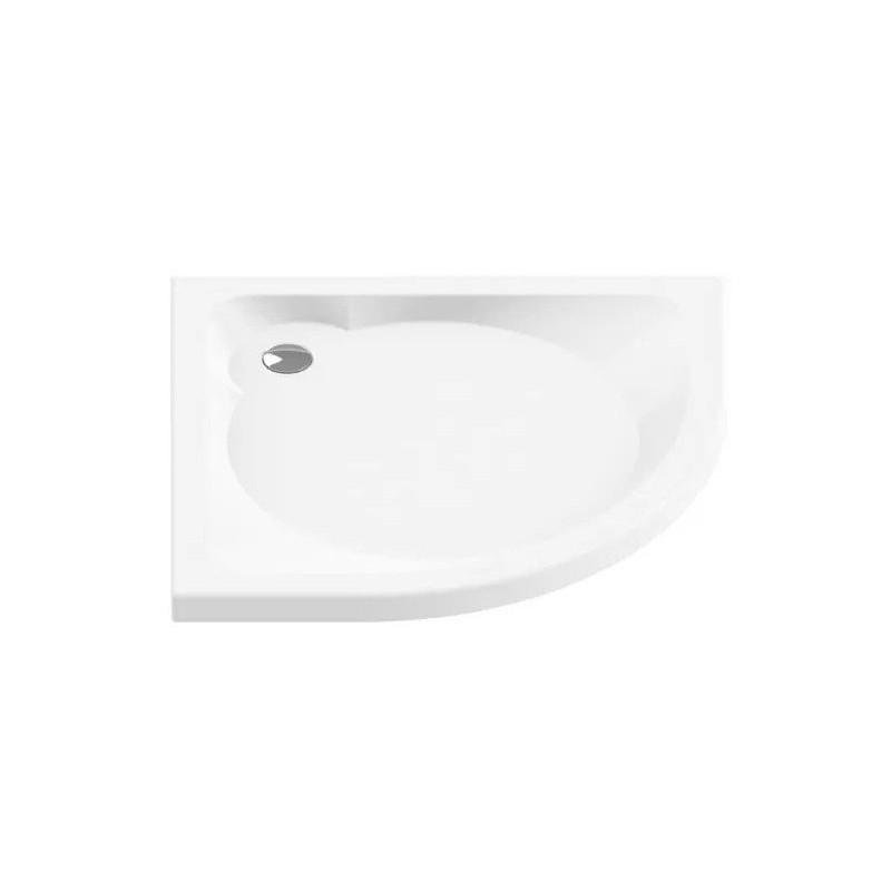 New Trendy Cantare Brodzik Posadzkowy Półokrągły Biały 80x80 cm (B-0159)