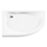 New Trendy Cantare Brodzik Posadzkowy Półokrągły Biały 80x80 cm (B-0159)