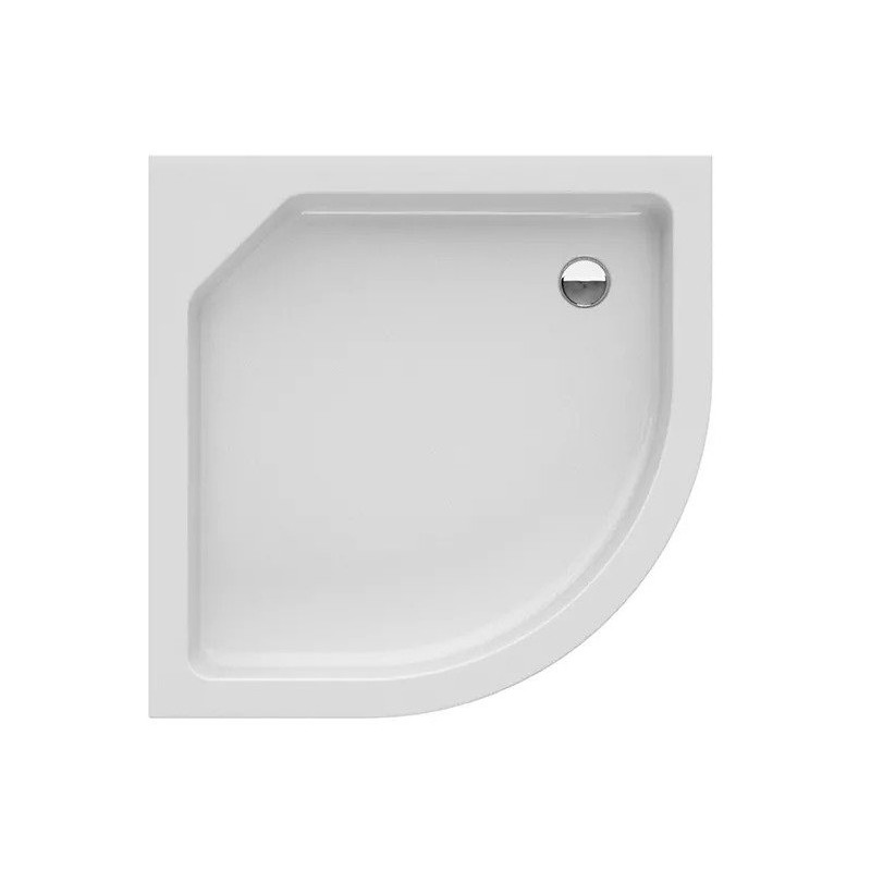 New Trendy Artus Brodzik Prysznicowy Półokrągły Biały 80x80 cm (B-0359)