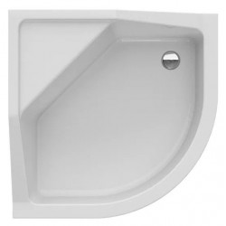 New Trendy Angus Brodzik Prysznicowy Z Podwyższonym Siedziskiem Półokrągły Biały 90x90 cm (B-0362)