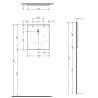 Rak Ceramics Joy Lustro Wiszące Prostokątne Z Oświetleniem Led 60 X 68 cm (JOYMR06068LED)