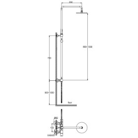 Kohlman Axel Chrom Zestaw Prysznicowy Z Termostatem (QW273A)