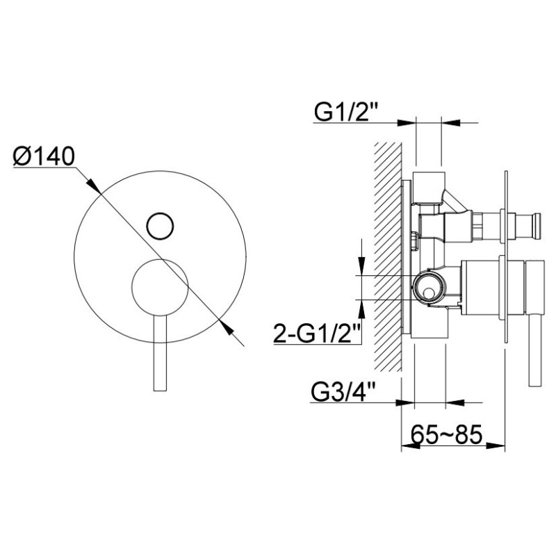 Kohlman Axel Chrom Zestaw Prysznicowy Podtynkowy Z Deszczownicą 30 cm (QW210AR30)