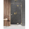New Trendy Avexa Gold Shine Drzwi Prysznicowe Pojedyncze Prawe 90x200 cm Szkło Przezroczyste (EXK-1633)