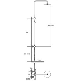 Kohlman Axel Black Zestaw Prysznicowy (QW276AB)
