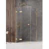 New Trendy Avexa Gold Shine Kabina Prysznicowa Prostokątna Drzwi Pojedyncze Lewe 80x120 cm Szkło Przezroczyste (EXK-1654)
