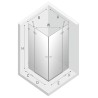 New Trendy Avexa Kabina Prysznicowa Narożna Kwadratowa Drzwi Podwójne 90x90 cm Szkło Przezroczyste 6 mm (EXK-1521)