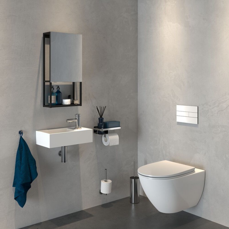 Tiger Caddy Uchwyt na papier toaletowy z półką 24 cm Chrom (1401430346)