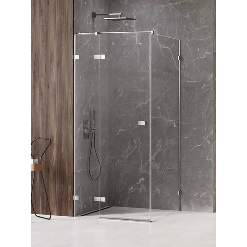 New Trendy Avexa Kabina Prysznicowa Narożna Prostokątna Drzwi Pojedyncze Lewe 120x80 cm Szkło Przezroczyste 6 mm (EXK-1505)