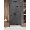 New Trendy Avexa Black Drzwi Wnękowe Pojedyncze Prawe 80x200 cm Szkło Przezroczyste 6 mm (EXK-1547)