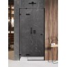 New Trendy Avexa Black Drzwi Wnękowe Pojedyncze Lewe 120x200 cm Szkło Przezroczyste 6 mm (EXK-1554)
