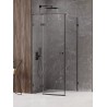 New Trendy Avexa Black Kabina Prysznicowa Narożna Kwadratowa Drzwi Pojedyncze Lewe 90x90 cm Szkło Przezroczyste 6 mm EXK-1576