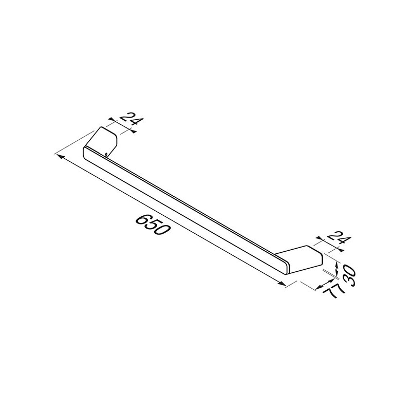 Geesa Shift Brushed Stainless Steel Wieszak na ręczniki 65 cm Stal Nierdzewna 919907-05-60