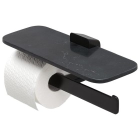 Geesa Shift Black Uchwyt na papier toaletowy podwójny z półką Czarny 919948-06-M6