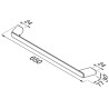 Geesa Shift Black Wieszak na ręczniki 65 cm Czarny 919907-06-60