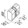 Geesa Shift Black Klamka do drzwi prysznicowych Czarna 919965-06