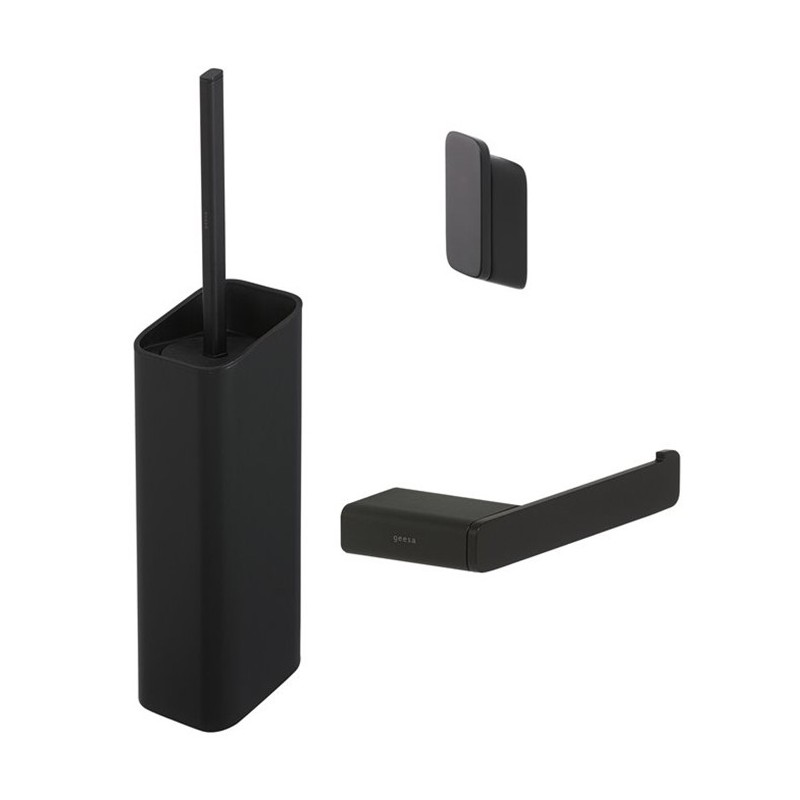 Geesa Shift Black Zestaw akcesoriów toaletowych Czarny 919900-06-115