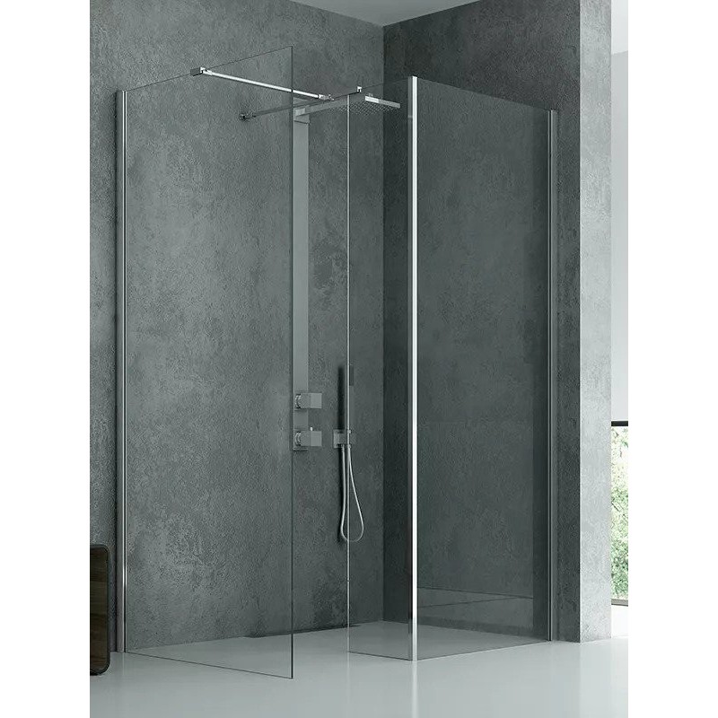 New Trendy New Modus Ścianka Prysznicowa 3 Walk-In 30x200 cm Szkło Przezroczyste 8 mm (EXK-0053)