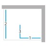 New Trendy New Modus Ścianka Prysznicowa 3 Walk-In 30x200 cm Szkło Przezroczyste 8 mm (EXK-0053)