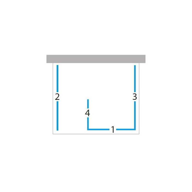 New Trendy New Modus Ścianka Prysznicowa 1 Walk-In 110x200 cm Szkło Przezroczyste 8 mm (EXK-5485)