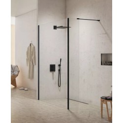 New Trendy New Modus Black Ścianka Prysznicowa 1 Walk-In 140x200 cm Szkło Przezroczyste 8 mm (EXK-0070)