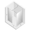New Trendy New Modus Black Kabina Prysznicowa Walk-In 130x90 cm Szkło Przezroczyste 8 mm (EXK-5632)