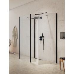 New Trendy New Modus Black Ścianka Prysznicowa 1 Walk-In 90x200 cm Szkło Przezroczyste 8 mm (EXK-0072)