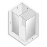 New Trendy New Modus Black Ścianka Prysznicowa Walk-In 170x100 cm Szkło Przezroczyste Wzór Ramka (EXK-5669)