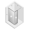 New Trendy New Modus Black Kabina Prysznicowa Walk-In Zestaw 130x30x200 cm Szkło Przezroczyste Wzór Kratka (EXK-0262+EXK-5580)