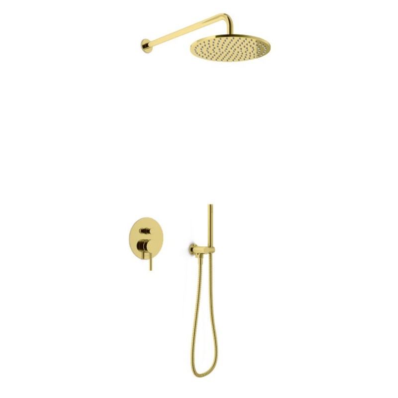 Kohlman Axel Gold Zestaw Prysznicowy Podtynkowy Z Deszczownicą 30 cm (QW210AGDR30)