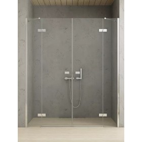 New Trendy Reflexa Drzwi Prysznicowe Uchylne Podwójne 210x200 cm Szkło Przezroczyste 6 mm (EXK-5074)