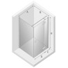 New Trendy Reflexa Kabina Prysznicowa Narożna Prostokątna Drzwi Pojedyncze Prawe 100x80cm Szkło Przezroczyste(EXK-5129)
