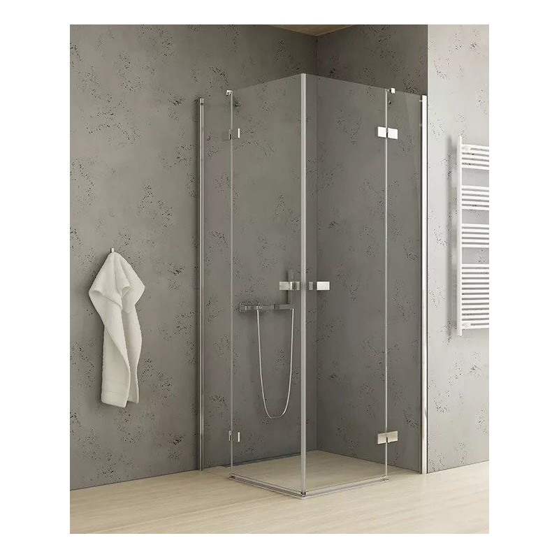 New Trendy Reflexa Kabina Prysznicowa Narożna Prostokątna Drzwi Podwójne 90x110 cm Szkło Przezroczyste (EXK-5170)